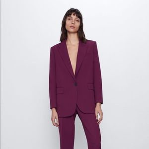 Zara Oversized Blazer Purple